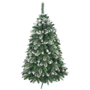 Umelý vianočný stromček - Borovica Gold zasnežená 220 cm