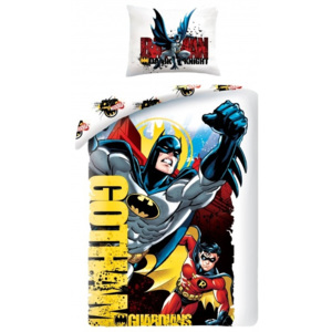 Halantex · Bavlnené posteľné obliečky / posteľná bielizeň Batman a Robin - Gotham guardians - 70 x 90 + 140 x 200 cm