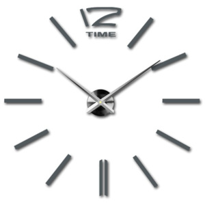 Moderné nástenné hodiny šedá kovová KRETLIFON