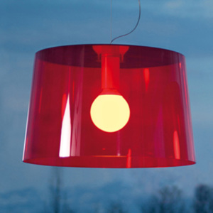 PEDRALI - Závesná lampa L001S/B červená - VÝPRODEJ - speciální sleva na dotaz