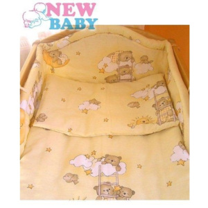 2-dielne posteľné obliečky New Baby 90/120 cm bežové s medvedíkom