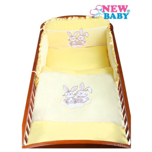2-dielne posteľné obliečky New Baby Bunnies 100x135 žlté