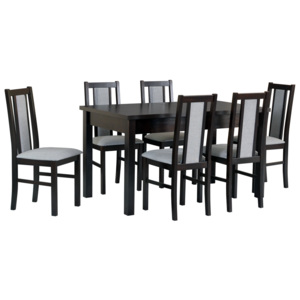 MEBLINE Stôl MODENA I + stoličky BOSS XIV (6ks.) - súprava DX19