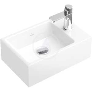Villeroy & Boch Memento - Jednootvorové umývátko bez přepadu, 400 mm x 260 mm, bílé - umývátko 53334G01