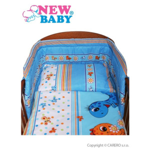 2-dielne posteľné obliečky New Baby 90/120 cm modré s dinom