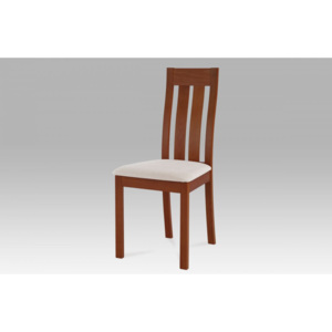 Jídelní židle masiv buk, barva třešeň, potah béžový BC-2602 TR3 Autronic