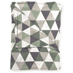 Mistral home Pléd Mistral Home Flannel printed Pyramid zelená 150x200 cm