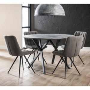 Jedálenský stôl 56-81 Ø120cm Concrete look-Komfort-nábytok