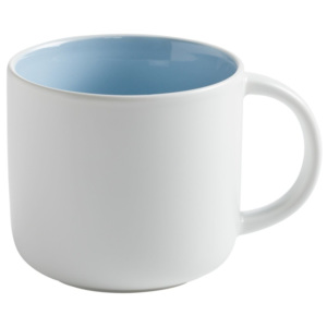 Biely porcelánový hrnček s modrým vnútrajškom Maxwell & Williams Tint, 450 ml