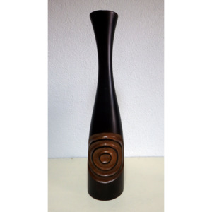 Váza čierna - mangové drevo 77 cm