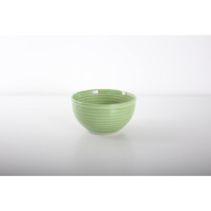 TORO Miska s prúžkami, keramika, objem 650 ml, zelená