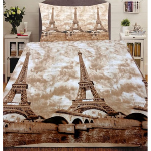 Obliečky Eiffel Bavlna Hladká 40x50 70×90 140x200 cm