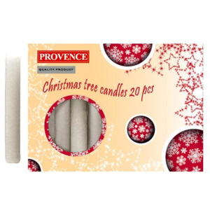 Provence Sviečka vianočná biela, set 20 ks