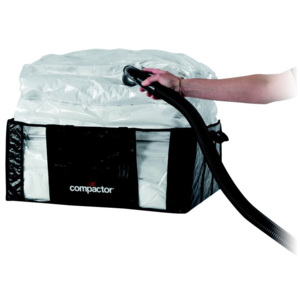 Čierny úložný box s vakuových obalom Compactor, 65 × 50 cm