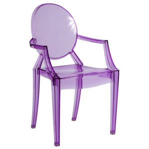 Design2 Stolička Royal fialová transparentná