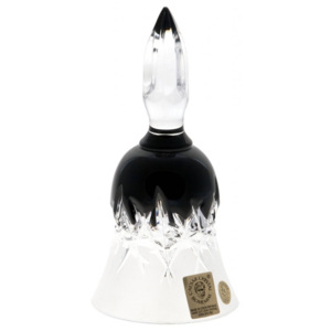 Krištáľový zvonček Hoarfrost, farba čierna, výška 126 mm