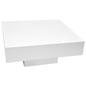 KHome Stolík MIKE 100x100 biely - doska MDF