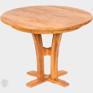 FaK Teakový stôl priemer 100 cm DANTE