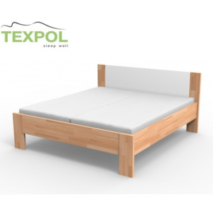 Kvalitná masívna posteľ NIKOLETA - čalúnené čelo Veľkosť: 200 x 160 cm, Materiál: BUK prírodný