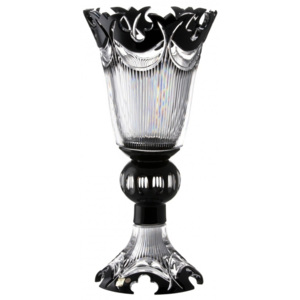 Krištáľová váza Diadem, farba čierna, výška 505 mm