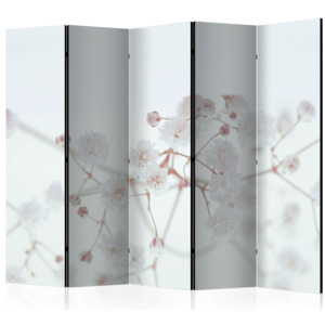 Paraván - White Flowers II [Room Dividers] 225x172