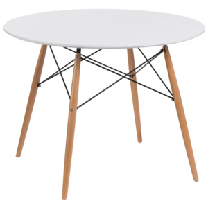 Design2 Stôl DTW 100 cm, doska biela