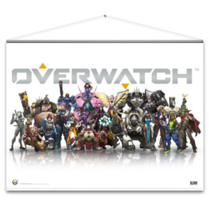 Textilný plagát Overwatch - Heroes