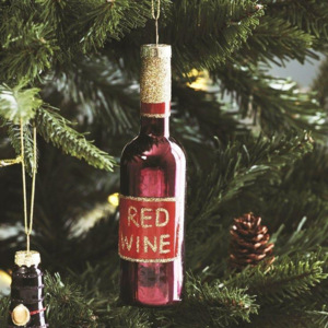 Závesná ozdoba Red Wine Bottle