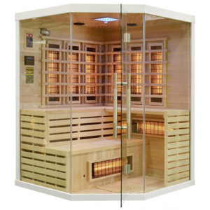 Rohová infračervená sauna GH0701 biela