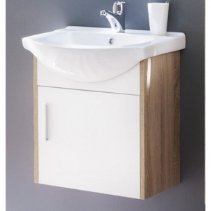 Kúpeľňová skrinka s umývadlom Jersey 303-41, dub sonoma/biela