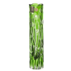 Krištáľová váza Heyday, farba zelená, výška 180 mm