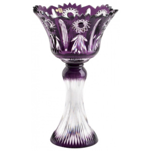 Krištáľová váza Sweet, farba fialová, výška 455 mm
