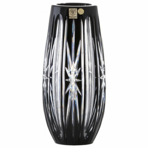 Krištáľová váza Spark, farba čierna, výška 230 mm