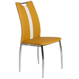 Jedálenská stolička OLIVA žltá kari / biela Tempo Kondela