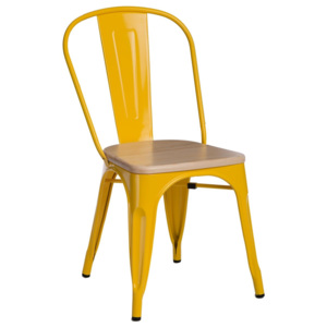 Design2 Stoličky Paris Wood žltá prírodné sosna