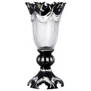 Krištáľová váza Diadem, farba čierna, výška 430 mm
