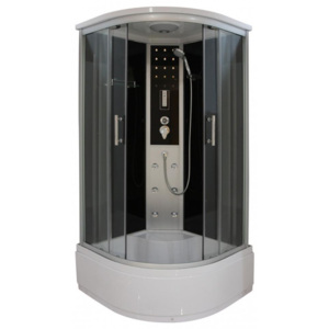 Sanotechnik QuickLine Vita, sprchový box s hlbokou vaničkou, štvrťkruh 90x90x215cm, CL97
