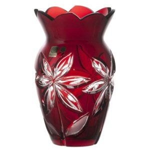 Krištáľová váza Linda, farba rubínová, výška 205 mm