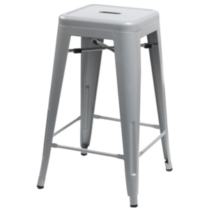 Design2 Barová stolička Paris 66cm šedá inšpirovaná Tolix