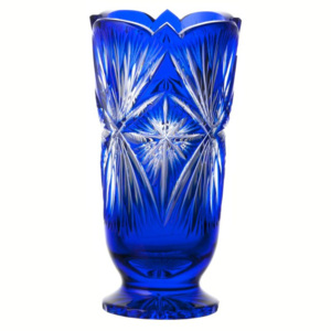 Krištáľová váza Grace, farba modrá, výška 200 mm