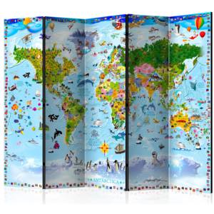 Paraván - World Map for Kids II [Room Dividers] 225x172