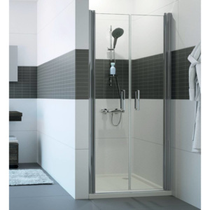 Sprchové dvere Huppe dvojkrídlové 90 cm, sklo číre, chróm profil C23702.069.321