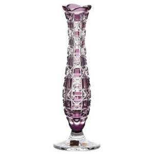 Krištáľová váza Lada, farba fialová, výška 230 mm