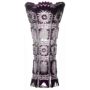 Krištáľová váza Paula, farba fialová, výška 150 mm