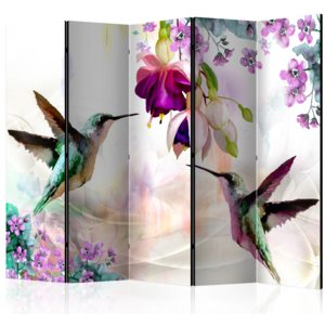 Paraván - Hummingbirds and Flowers II [Room Dividers] 225x172