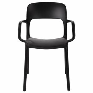 Design2 Stolička s opierkami Flexi čierna