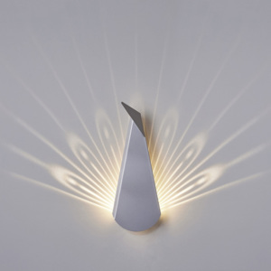 KHome Nástenná lampa PAWA šedá - uhlíkové vlákno