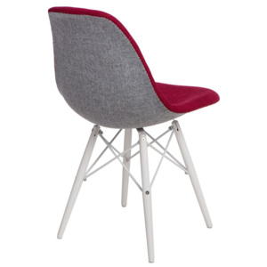 Design2 Stoličky P016V Duo červená sivá / biela