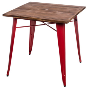 Design2 Stôl Paris Wood červený sosna