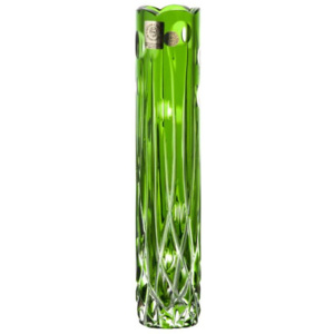 Krištáľová váza Heyday, farba zelená, výška 205 mm